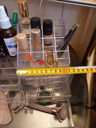 Органайзер для косметики Cosmetic Storage Box 4 ящики 24 клітинки Прозорий фото від покупців 2