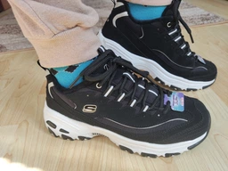 Жіночі кросівки Skechers D`Lites Freeze Talk Black/White 36 Білий 66666125-BLK фото від покупців 10