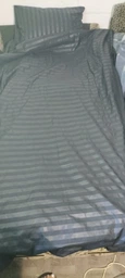Комплект постельного белья Эней-Плюс Евро 200x220 см Luxe-0027 черный Microfiber (4820001457773) фото от покупателей 9