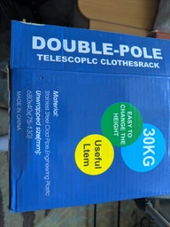 Вешалка стойка для одежды&nbsp;телескопическая&nbsp;Double Pole&nbsp; ,&nbsp;с полкой для обуви двойная Черный (IS33) фото от покупателей 2