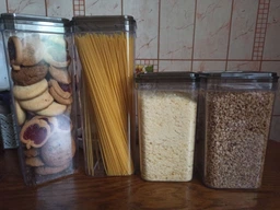 Ємність для сипучих продуктів 1,3л прозорий/прозорий Алеана фото від покупців 1