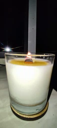 Ароматическая кокосовая свеча в стекле с деревянным фитилём SENTIMELT Baked Milk 200 г (SM010BML) фото от покупателей 2