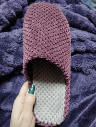 Женские домашние тапочки утепленные меховые с закрытым носком FX shoes с анатомической подошвой 7001 37 24 см Бордовые (2820000016454) фото от покупателей 1