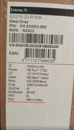 Ноутбук Acer Extensa 15 EX215-23-R1D9 (NX.EH3EU.002) Steel Gray фото от покупателей 1
