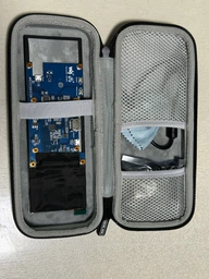 Кейс ударостійкий для HDD,SSD 2.5", повербанків, сумка-органайзер з карабіном чорна, Guanhe 26*11*5см. Сірий
