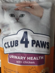 Cухий корм для котів з куркою Club 4 Paws Клуб 4 Лапи для здоров'я сечовивідної системи 2 кг (4820215369411) фото от покупателей 2