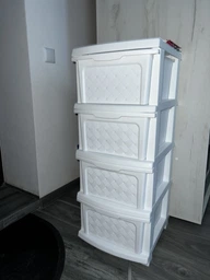 Пластиковый комод R-plastic 34*40*86 см (белый)
