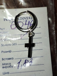 Сережки з хрестиками зі срібла 925 (АРТ. №6046) Dadiverin Jewelry фото от покупателей 5