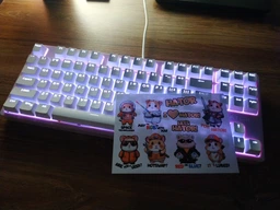 Клавиатура проводная Hator Rockfall 2 Mecha TKL Orange USB Lilac (HTK-724)