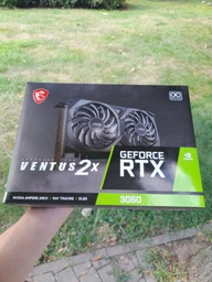 Відеокарта GF RTX 3060 12 GB GDDR6 Ventus 2X OC MSI (GeForce RTX 3060 VENTUS 2X 12G OC) (LHR) ( Black )