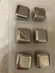 Сталеві кубики для віскі та інших напоїв Moltis Whiskey Stones SILVER 6 шт + щипці 10052 фото від покупців 7