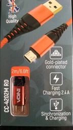 Кабель USB - Micro USB Voin CC-4202M RD 3 А швидке заряджання, передача даних, 2 м фото від покупців 1