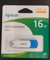 Флеш память USB Apacer AH357 64GB USB 3.2 Gen1 Blue/White (AP64GAH357U-1) фото от покупателей 5