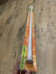 Карниз для шторки в ванную комнату телескопический Arino 61035, 110-200 белый фото от покупателей 12