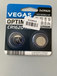 Батарейка VEGAS CR1620 літієва 1шт. Optimal фото від покупців 1