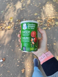 Дитяче печиво Gerber пшенично-вівсяні снеки з томатами та морквою 35 г (7613037311433) фото від покупців 17