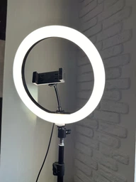 Набір блогера LED лампа 26 см + штатив 2.1м + тримач для телефону для фото та відео фото від покупців 4
