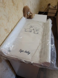 Пеленальна дошка Tega Baby 50х70 см на ліжко 60*120 см "Кролики" Білий