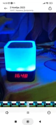 Ночник лампа многоцветный портативный светильник MiNi-HiFi Speaker и беспроводная спикер Bluetooth с часами 1200 mAh фото от покупателей 5