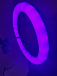 Профессиональная светодиодная LED цветная кольцевая лампа для селфи блогеров предметной сьемки 26 см для фото и видео со штативом фото от покупателей 3