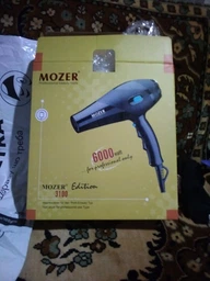 Профессиональный мощный фен Mozer Professional tools с регуляцией температуры и скорости для сушки и укладки волос, Черный фото от покупателей 4