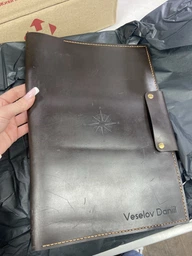 Кожаная папка для документов Anchor Stuff А4 Compass - Коричневая (nas150103-2) фото от покупателей 3