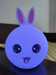 Дитячий нічник силіконовий Кролик Rabbit-Lamp нічна LED лампа на акумуляторі 5 кольорів підсвічування біло-рожевий фото від покупців 16