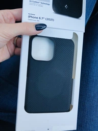 Чохол протиударний Spigen Mag Armor MagSafe (MagFit) ACS03226 для Iphone 13 Pro Max/12 Pro Max (6.7") Black фото від покупців 2