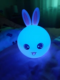 Дитячий нічник силіконовий Кролик Rabbit-Lamp нічна LED лампа на акумуляторі 5 кольорів підсвічування біло-рожевий фото від покупців 14