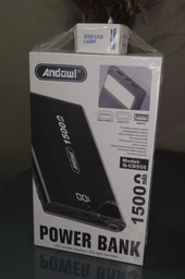 УМБ Andowl Q-CD555Х1 Power Bank 15000 mAh Зовнішній акумулятор (повер банк, портативна батарея) + Подарок USB-лампочка Чорний фото від покупців 11