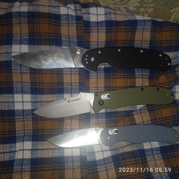 Нож складной Ganzo G704 (длина: 206мм, лезвие: 90мм), хаки фото от покупателей 2