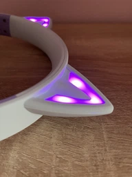 Детские беспроводные наушники CATEAR BT029I с ушками, LED-подсветкой, Bluetooth + AUX Сине-розовые фото от покупателей 5