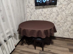 Скатертина на овальний стіл з тефлоновим покриттям "Шоколад" 200*140