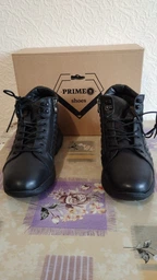 Мужские зимние ботинки кожаные Prime Shoes 908 Black Leather 96-908-39116 41 27 Черные (PS_2000000000749) фото от покупателей 16