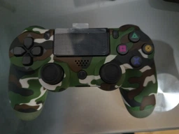 Ігровий джойстик для PS 4 синій комуфляж бездротовий вібраційний фото від покупців 3