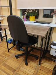 Стіл розкладний Моріс Ferrum-decor 750x1000x600 Чорний метал ДСП Кашемір 16 мм (MORI1013)