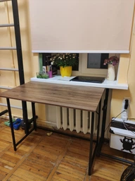 Стіл розкладний Моріс Ferrum-decor 750x1000x600 Чорний метал ДСП Кашемір 16 мм (MORI1013) фото від покупців 1
