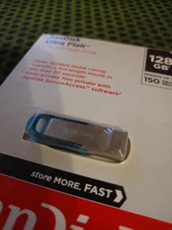 Флешка металева USB 3.0 SanDisk Ultra Flair 128Gb синя