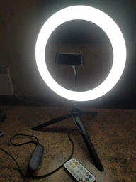 Кольцевая USB LED лампа Puluz PKT3082B 10" + настольный штатив фото от покупателей 1