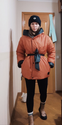 Пуховик двухсторонний зимний женский Seventeen 2091.5464 2XL-3XL Черный с бежевым (Sev2000000183459) фото от покупателей 1