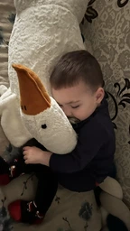 Плюшева іграшка подушка My Kigu Гусь Обнімусь Антистрес М'яка Жовта 75 см (9050)