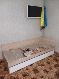 Односпальная кровать с ящиками Эверест Соната-800 80х190 см Графит (DTM-5578) фото от покупателей 12