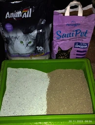Наповнювач бентонітовий Sani Pet 5 кг середній з лавандою фото від покупців 4