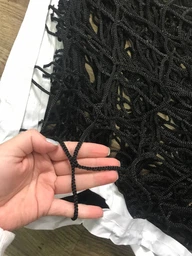 Волейбольна сітка з тросом для пляжного волейболу професійна на волейбол жіноча чоловіча стандарт для вулиці металевий трос для залу переносна пляжна професійна для гри стандартна із поліестеру 9.5 м чорна АН6903