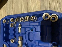 Автомобильный набор инструментов в кейсе 108 шт Piece tool set 1/4" и 1/2" Синий фото от покупателей 5