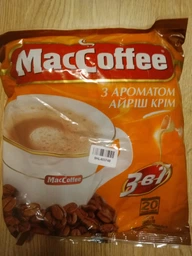 Кавовий напій кава розчинна MacCoffee 3в1 з ароматом Айріш Крім 20шт * 18г фото от покупателей 2