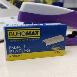 Набор скоб Buromax №10 10 уп по 1000 шт Цветные (BM.4421)