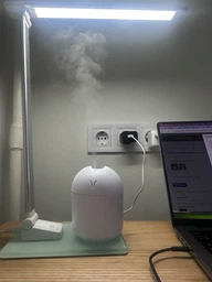 Зволожувач повітря ультразвуковий USB Colorful Humidifier білий фото от покупателей 3