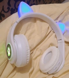 Навушники з котячими вушками Бездротові Wireless headphones Cat ear CXT-B39 Рожеві з Bluetooth гарнітурою та LED підсвічуванням