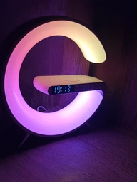 Ночник лампа Smart Light Sound Machine с беспроводной зарядкой Bluetooth колонкой G-Smart фото от покупателей 6